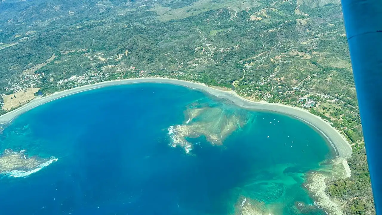 nosarabeach costa rica - aerial view
